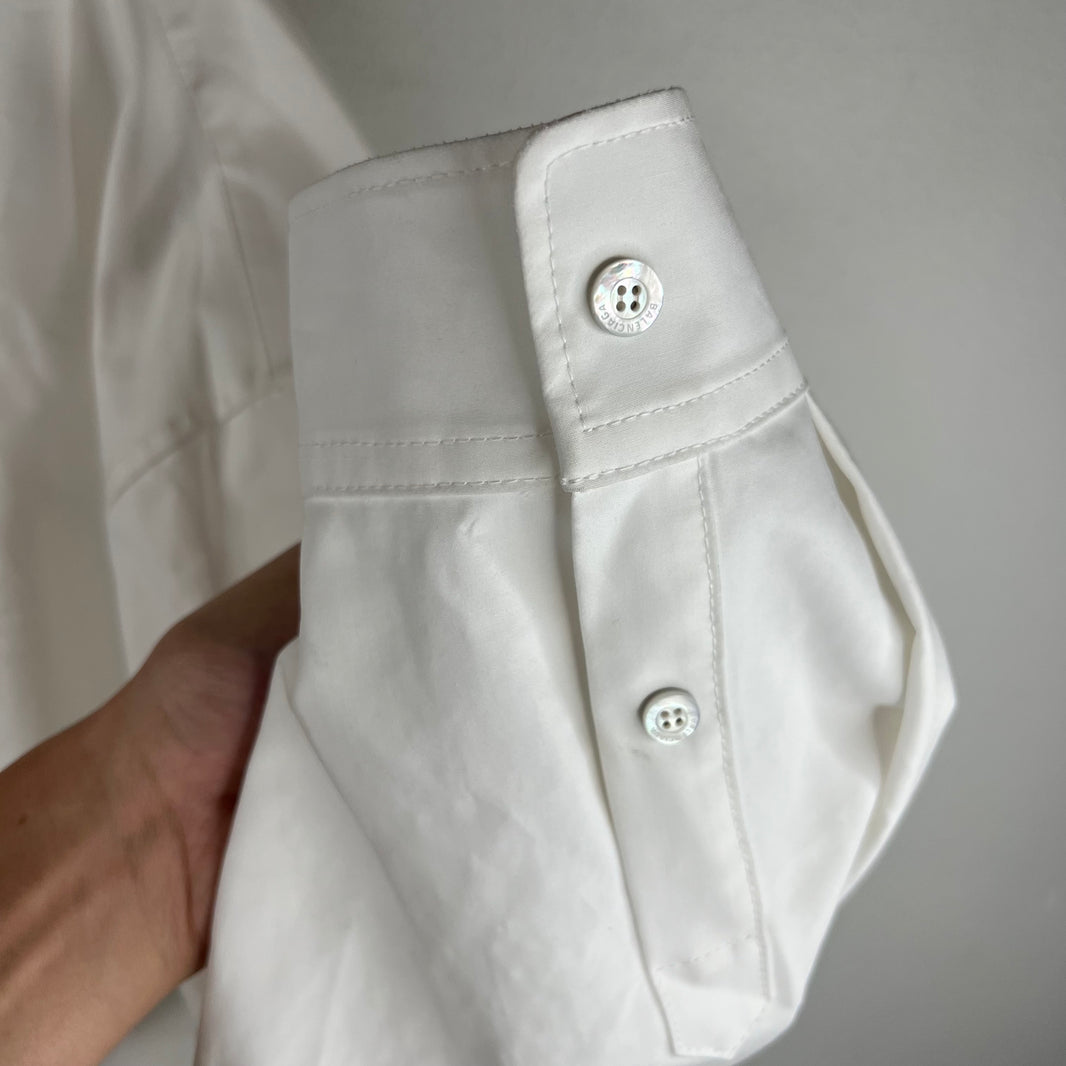 Balenciaga White Cocoon Snap Button LS Shirt
