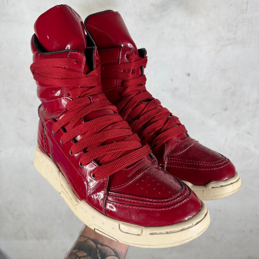 Diet Butcher High Patent Leather Basketball Sneakers