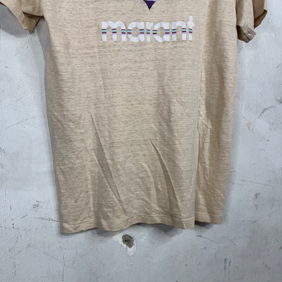 Isabel Marant Beige Logo T-Shirt