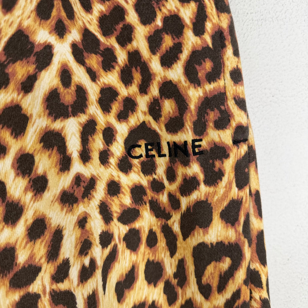 Celine Leopard Printed Sweatpants