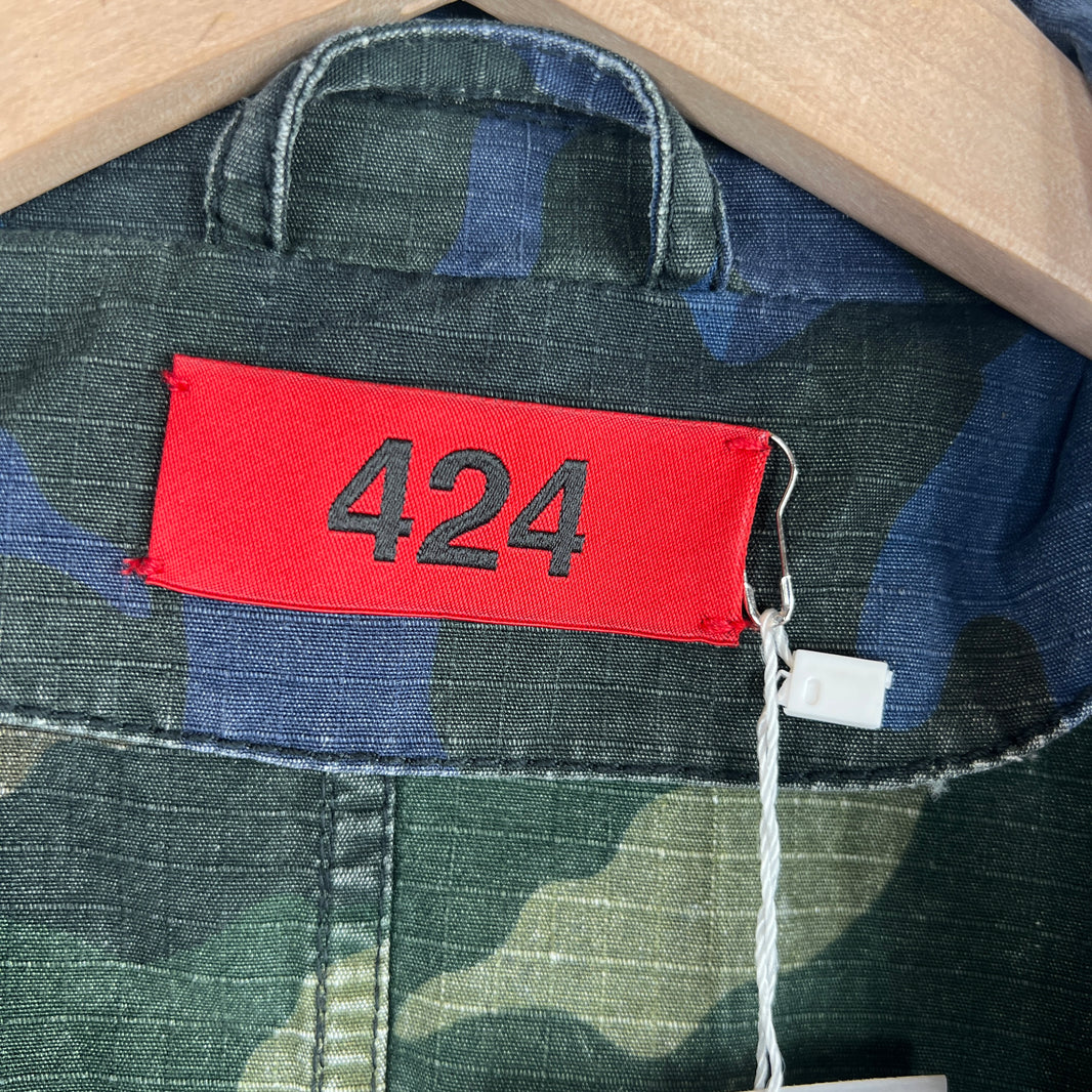 424 Navy Camo Ripstop Blazer Jacket