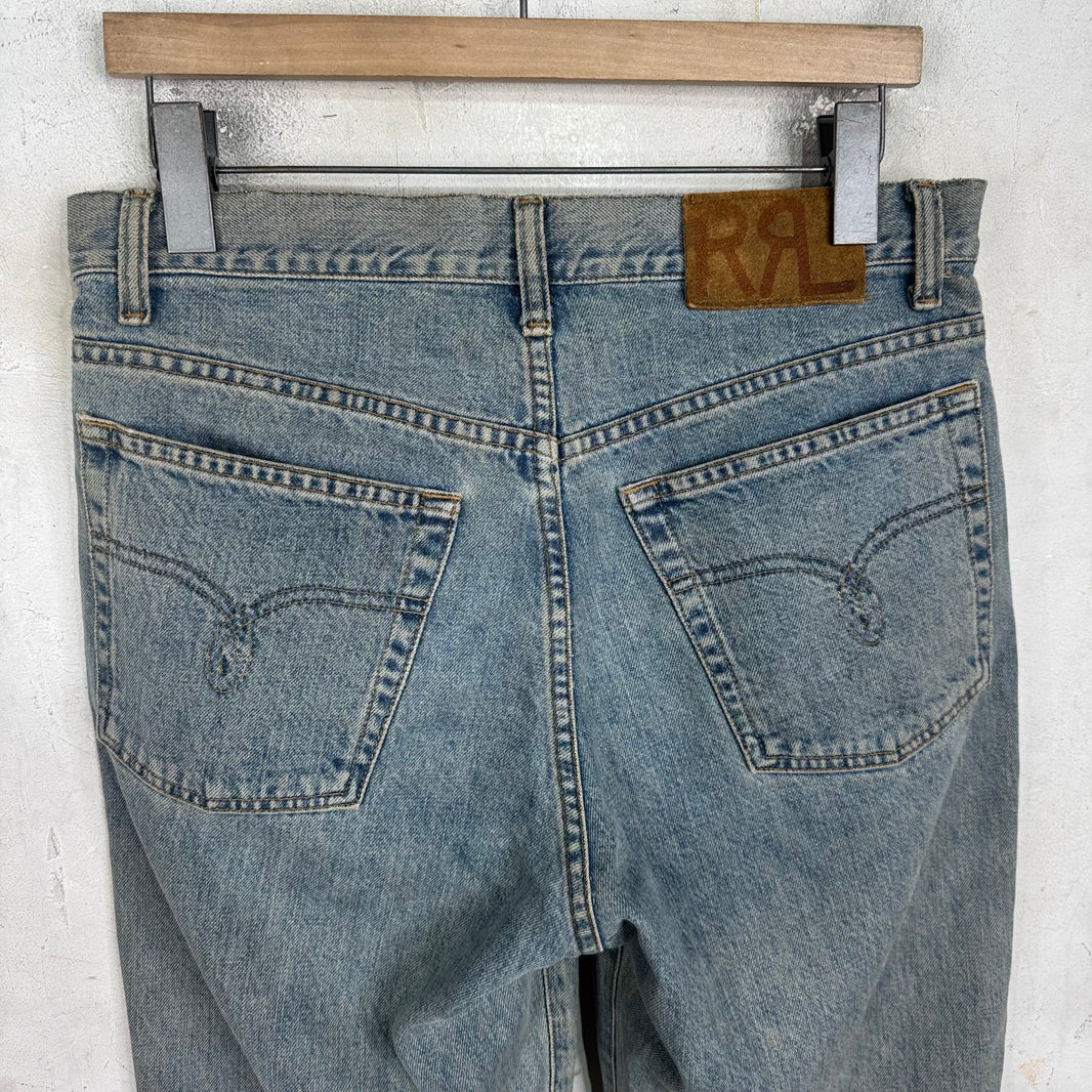 RRL Light Mud Wash Straight Legged Jeans