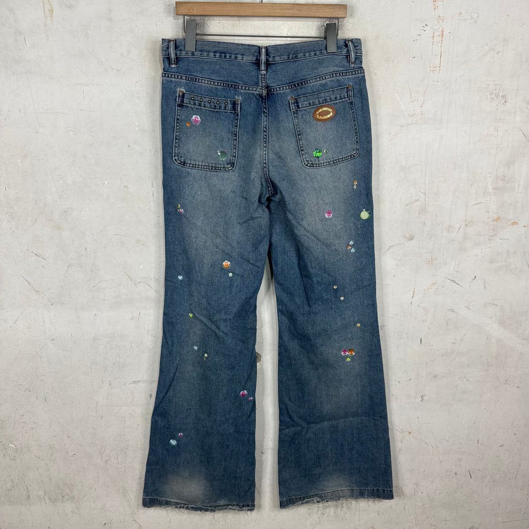 Acne Studios Floragatan Sticker Flared Jeans