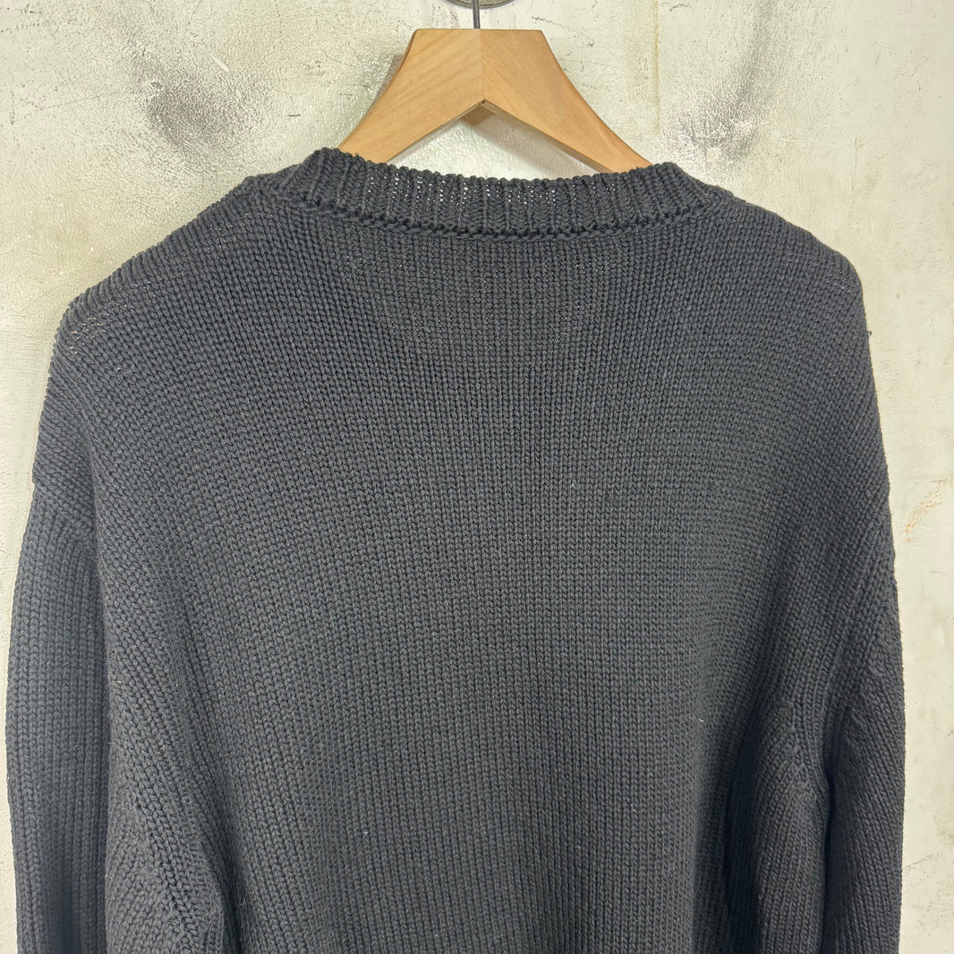 Balmain Logo Knit Sweater Black