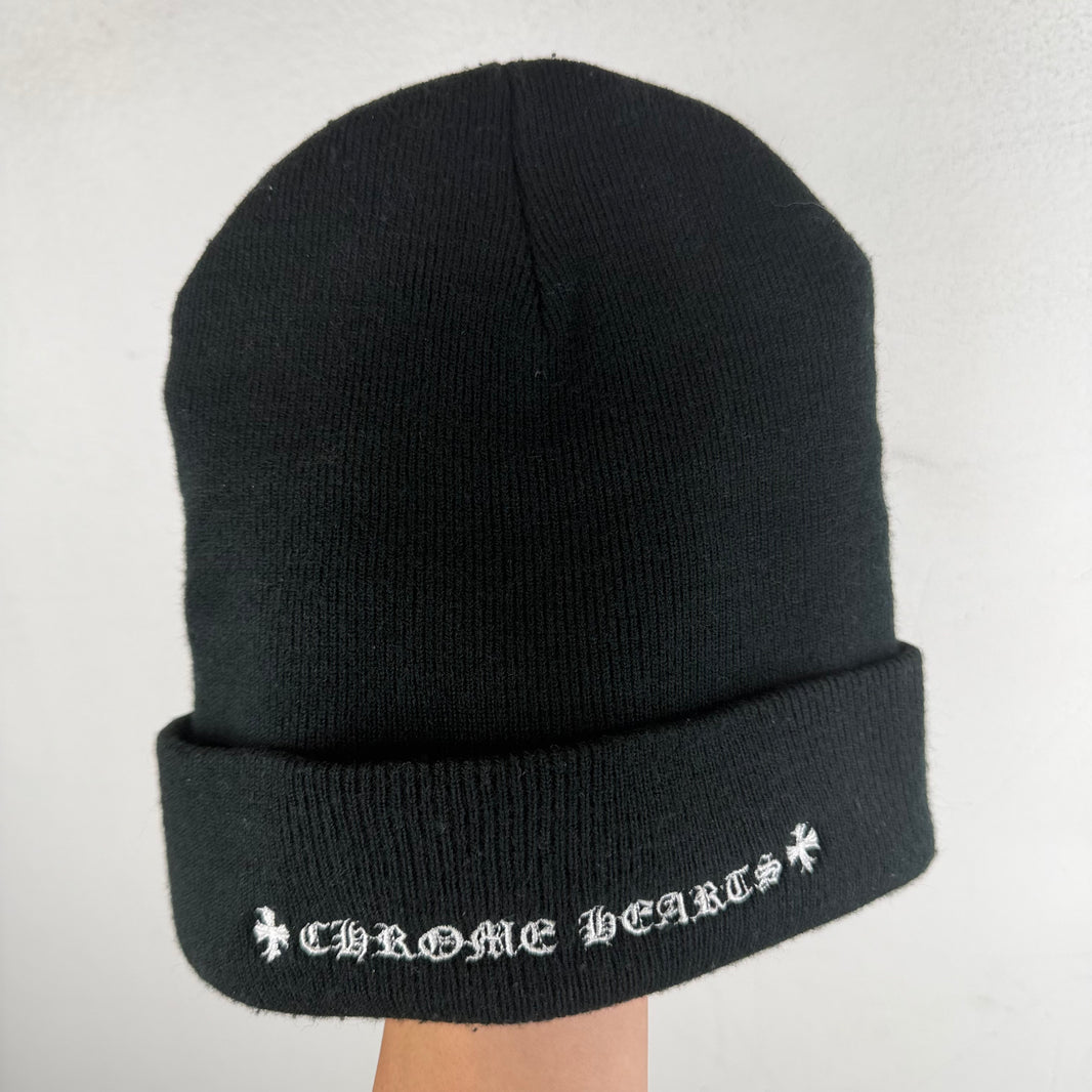 Chrome Hearts Black Chomper Beanie