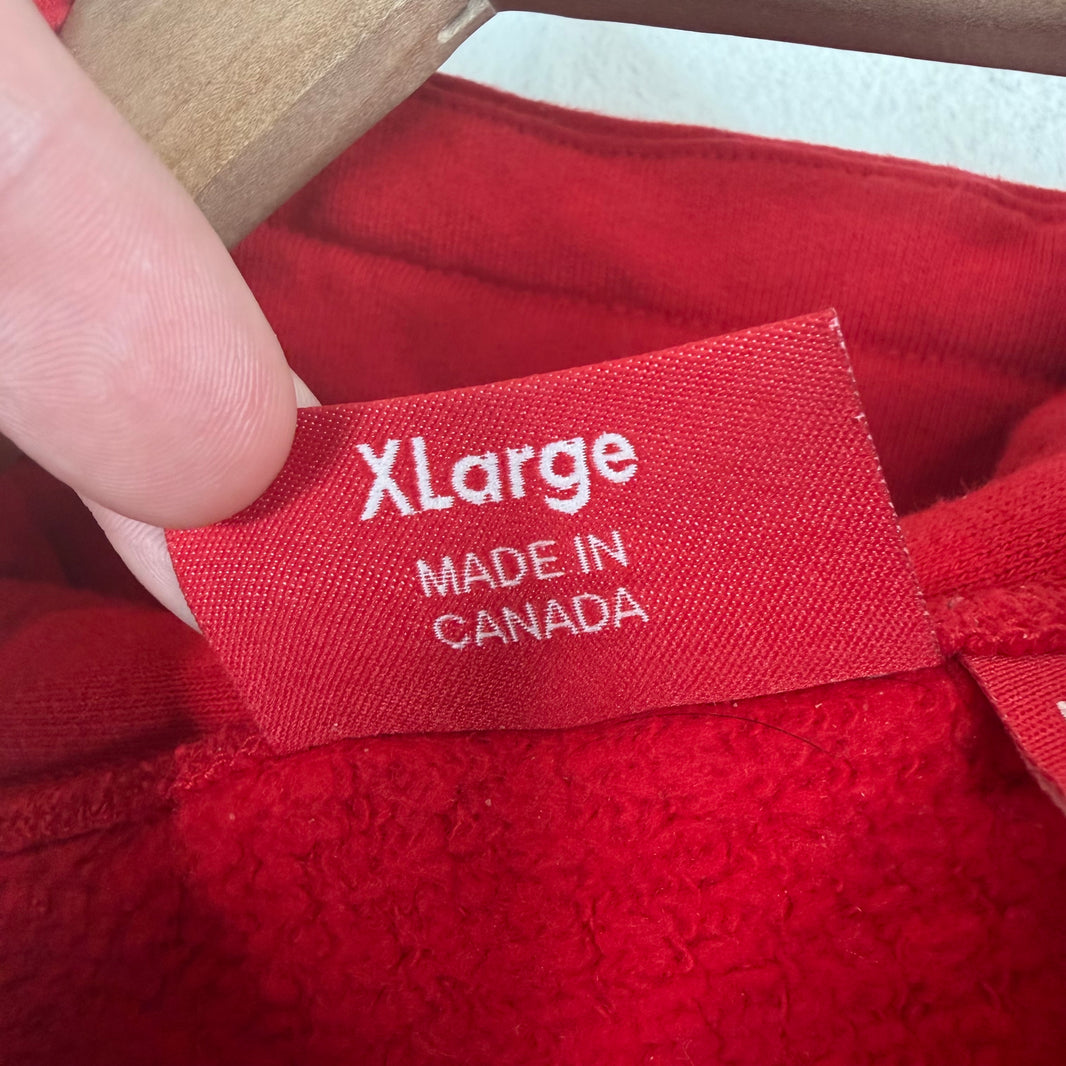 Supreme Kaws Red Chalk Box Logo Hoodie
