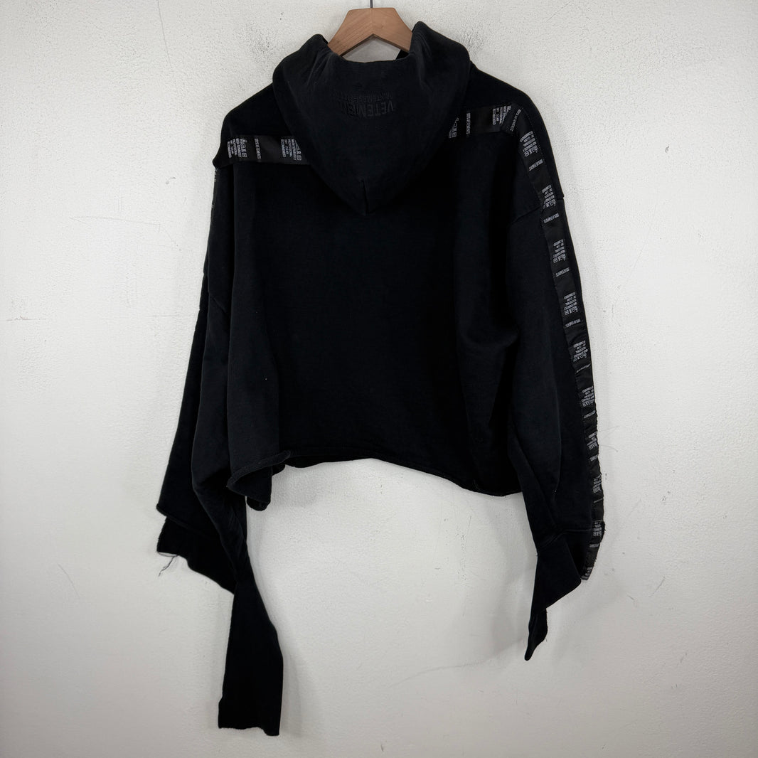 Vetements Wash Logo Tape Hoodie