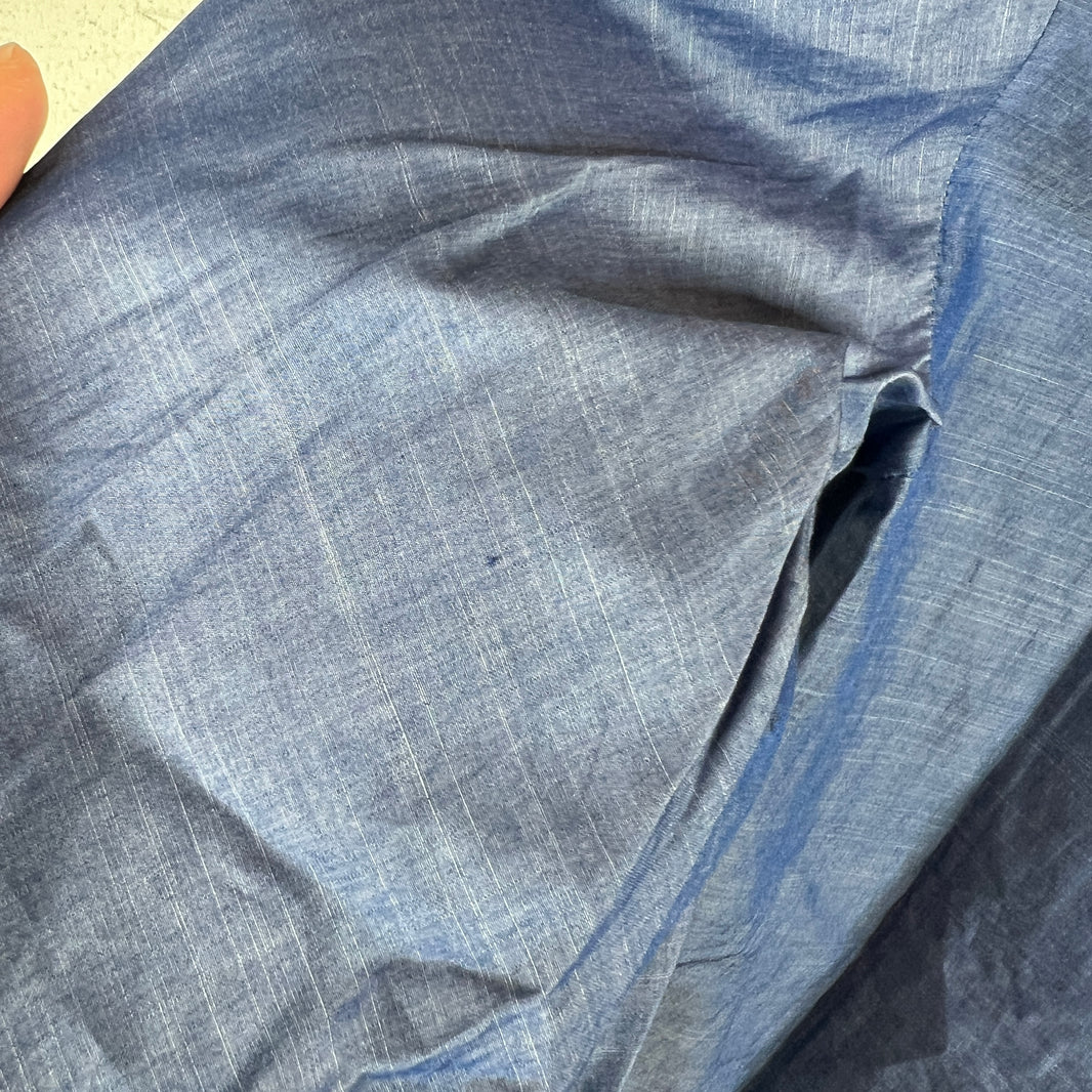 Chanel Blue Button Up Thin Blazer Jacket