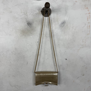 Balenciaga Gold Hourglass Chained Wallet Purse