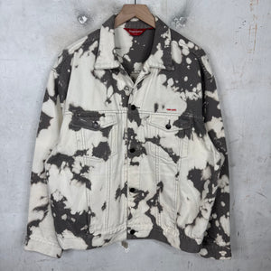 Supreme Bleached Logo Denim Trucker Jacket