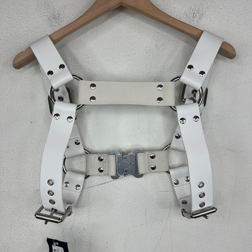 Alyx White Leather Chest Harness