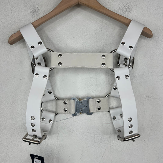 Alyx White Leather Chest Harness