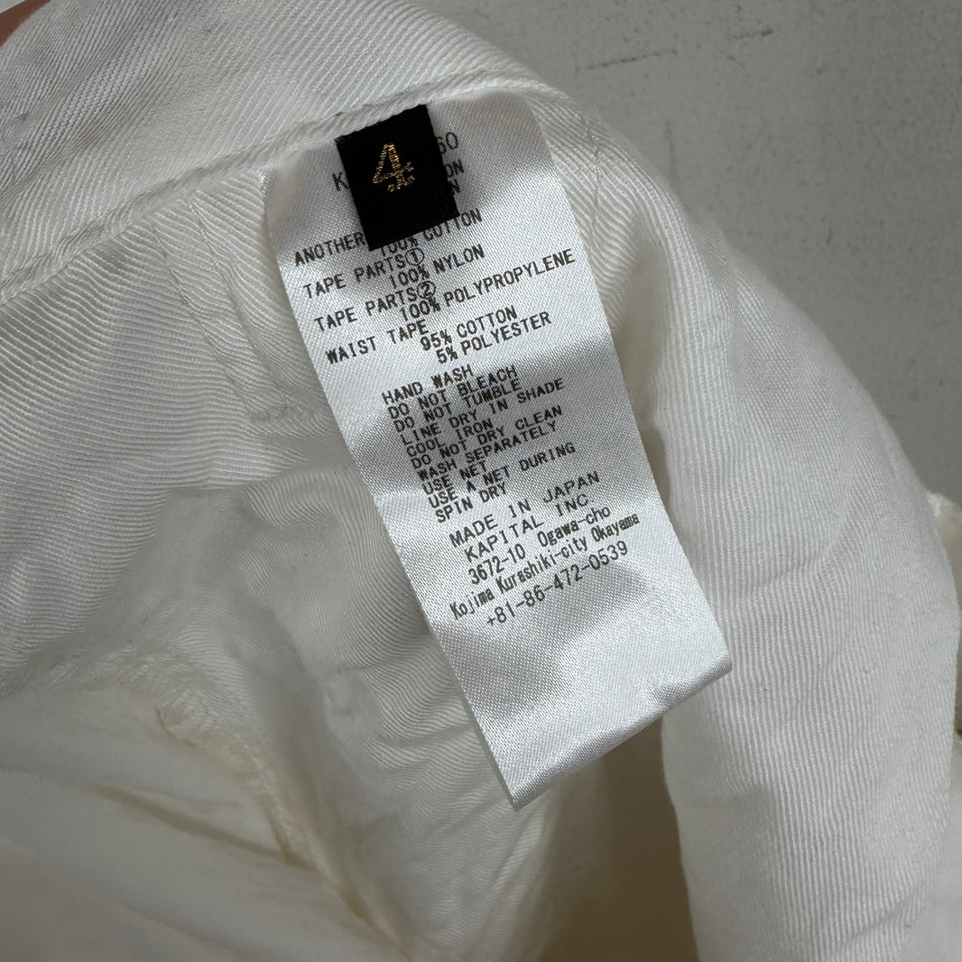 Kapital White Nouvelle Shuttle Cargo Trousers