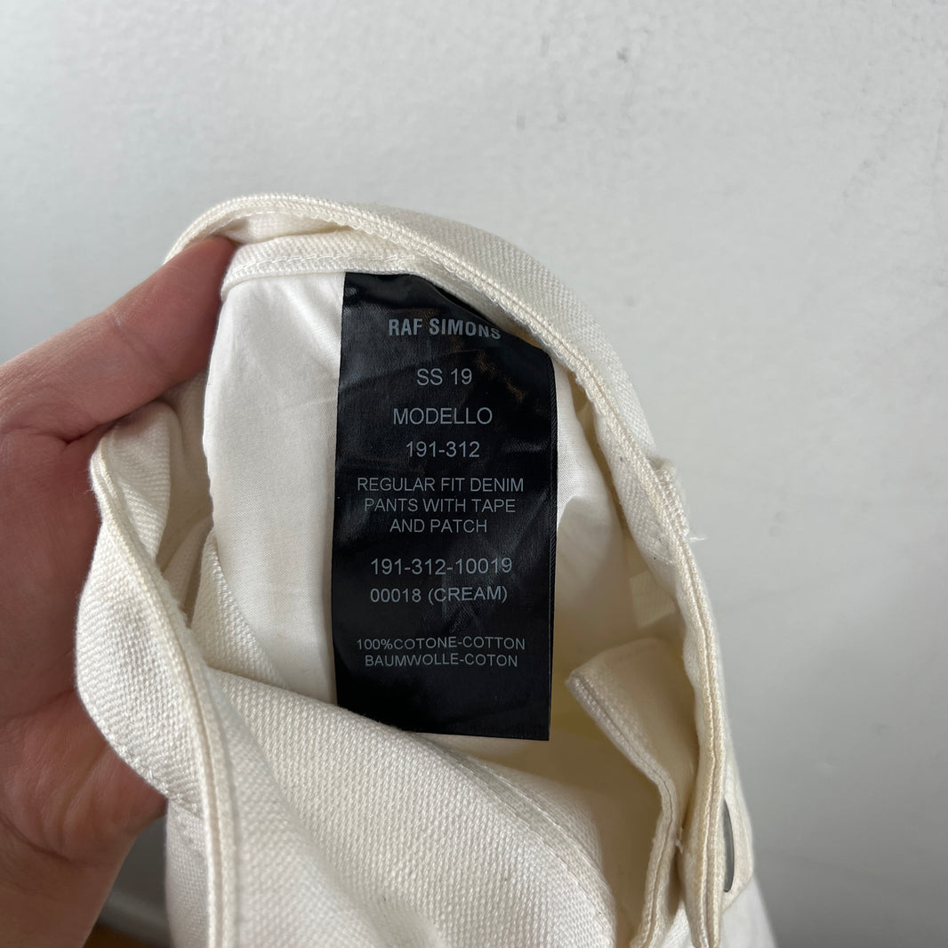 Raf Simons White Transformer Pants