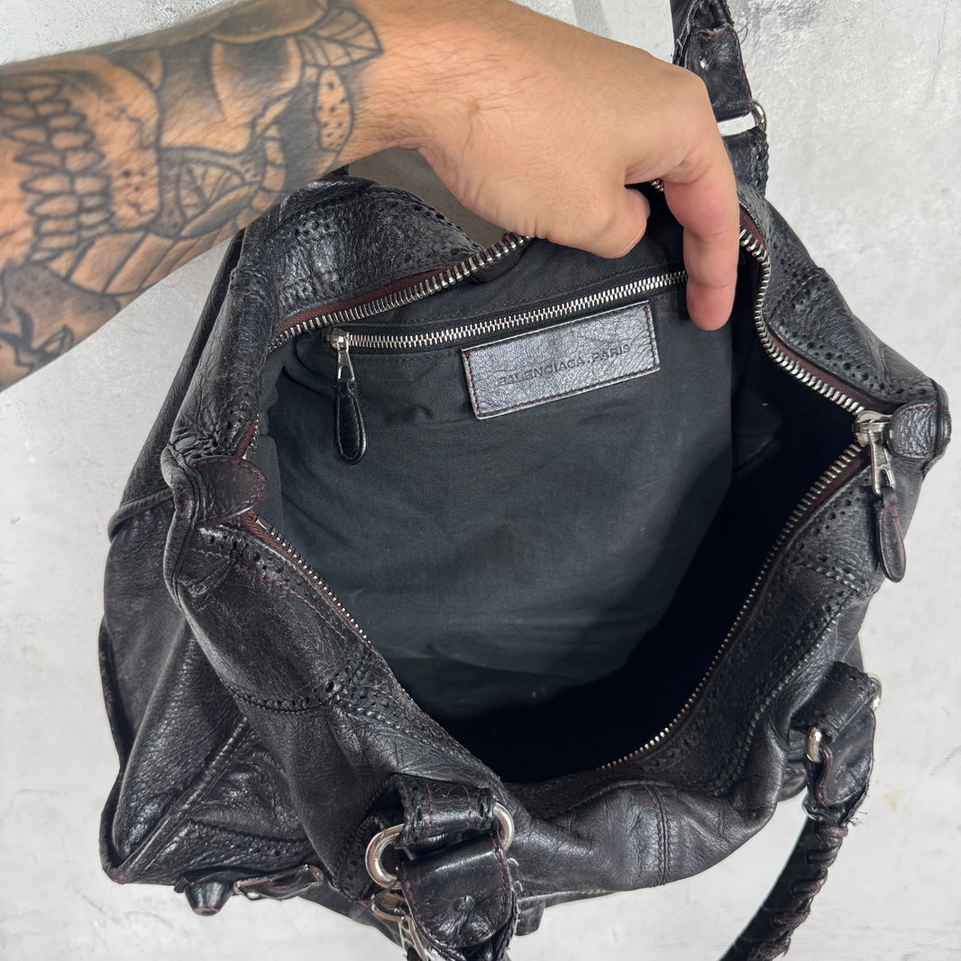 Balenciaga Large Blistered Leather City Bag