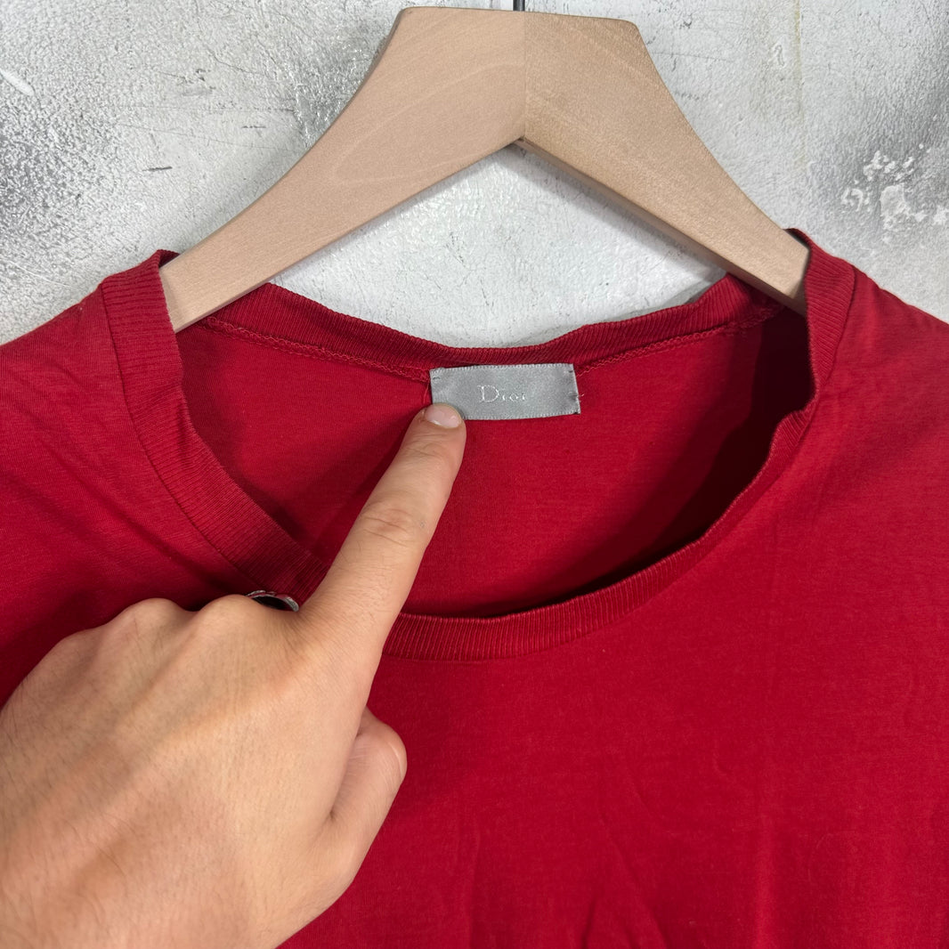 Dior Red Bee Logo T-Shirt