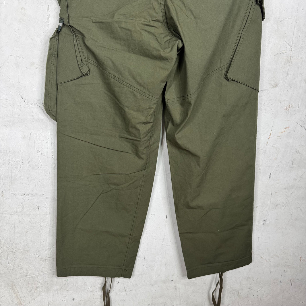 Sacai Wide Belted Olive Cargo Pants