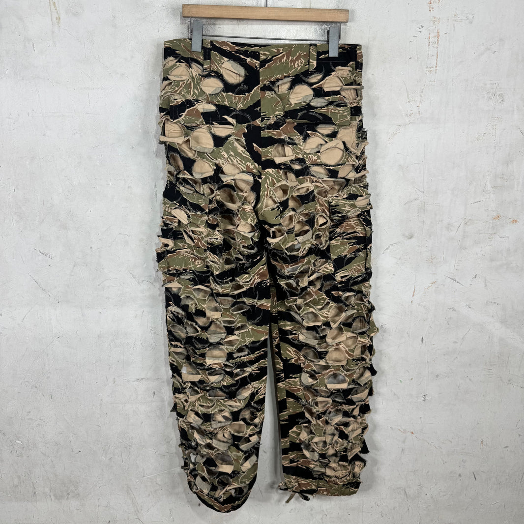 Vetements Laser Cut Camo Cargo Pants