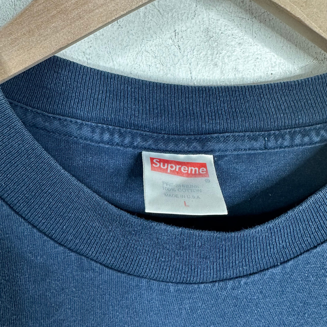Supreme Navy Blue Pollock Box Logo T-Shirt