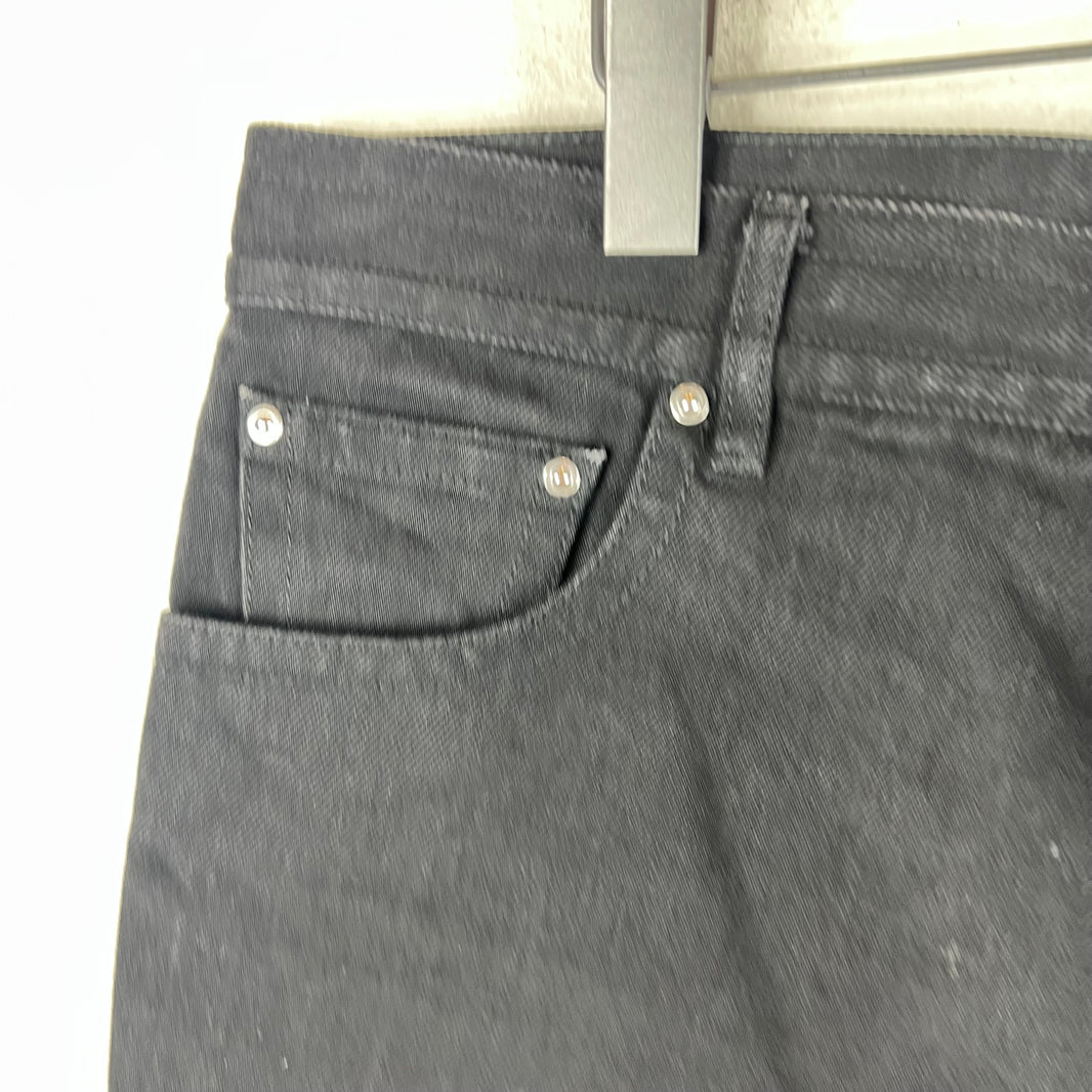 Bottega Veneta Ribbed Ankle Biker Denim Jeans