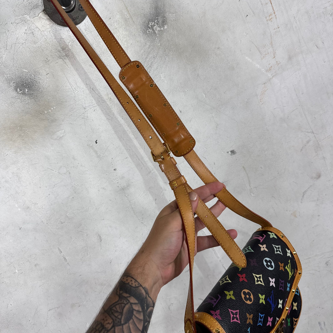 Louis Vuitton Black Murakami Messenger Bag