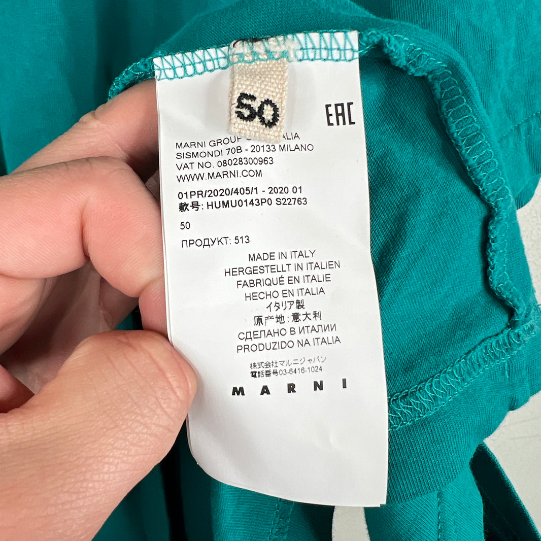 Marni Teal Logo T-Shirt