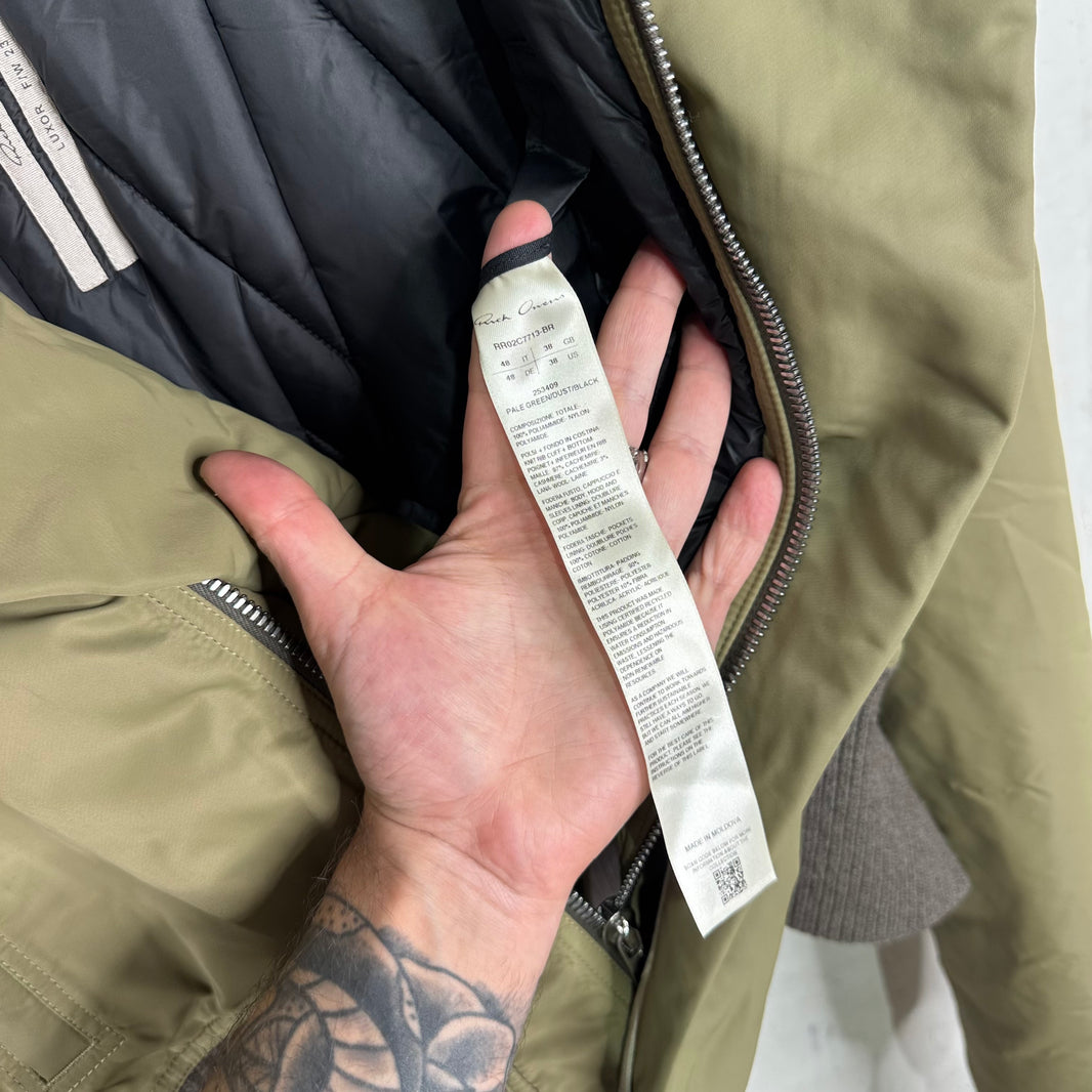 Rick Owens Luxor Cropped Ribbed Exploder Bomber