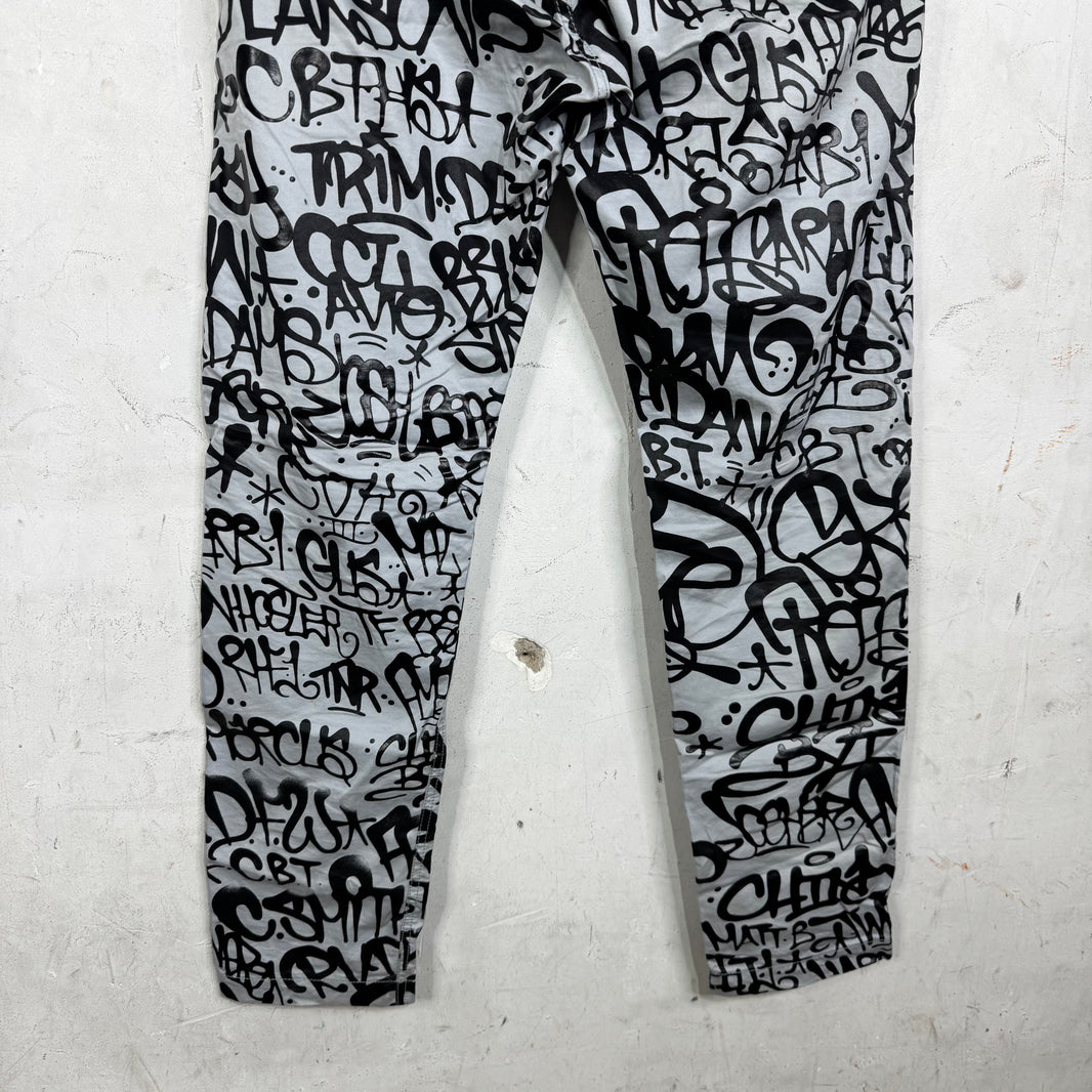 CDG Printed Script Trousers