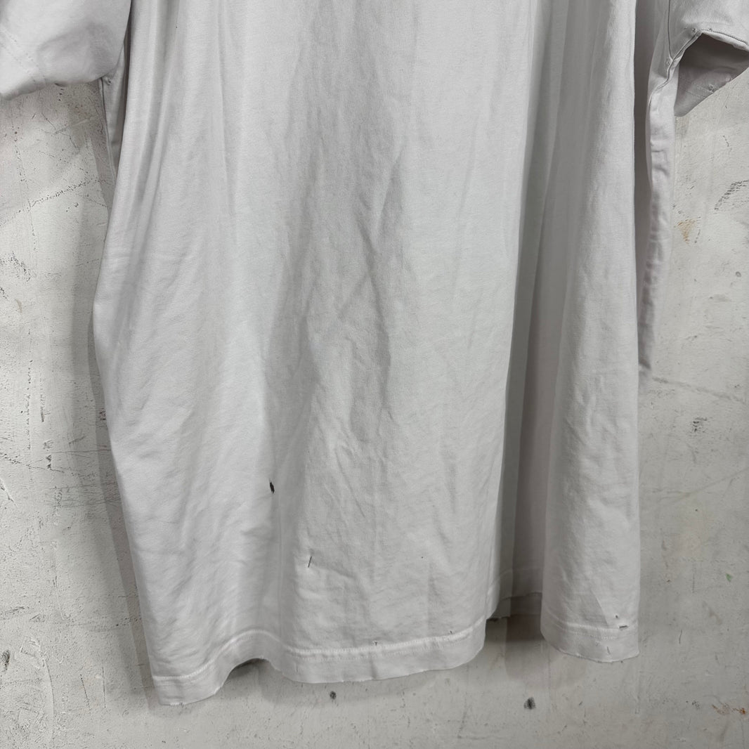 Balenciaga Pierced Collar Distressed T-Shirt
