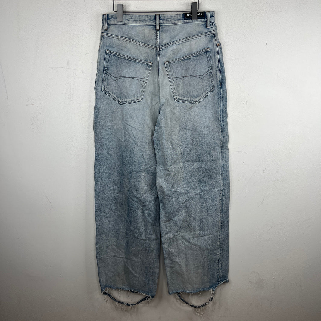 Balenciaga Blue Baggy Jeans