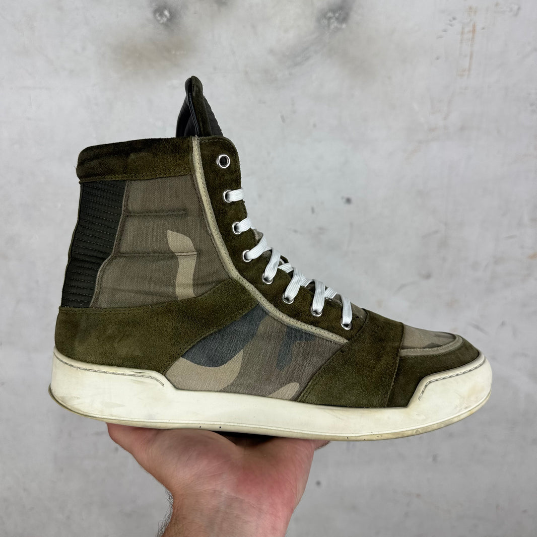 Balmain Camo High Top Sneakers