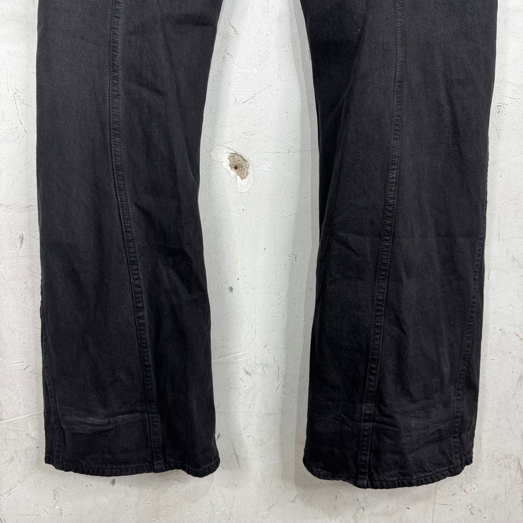 Helmut Lang Front & Back Seam Black Denim Jeans