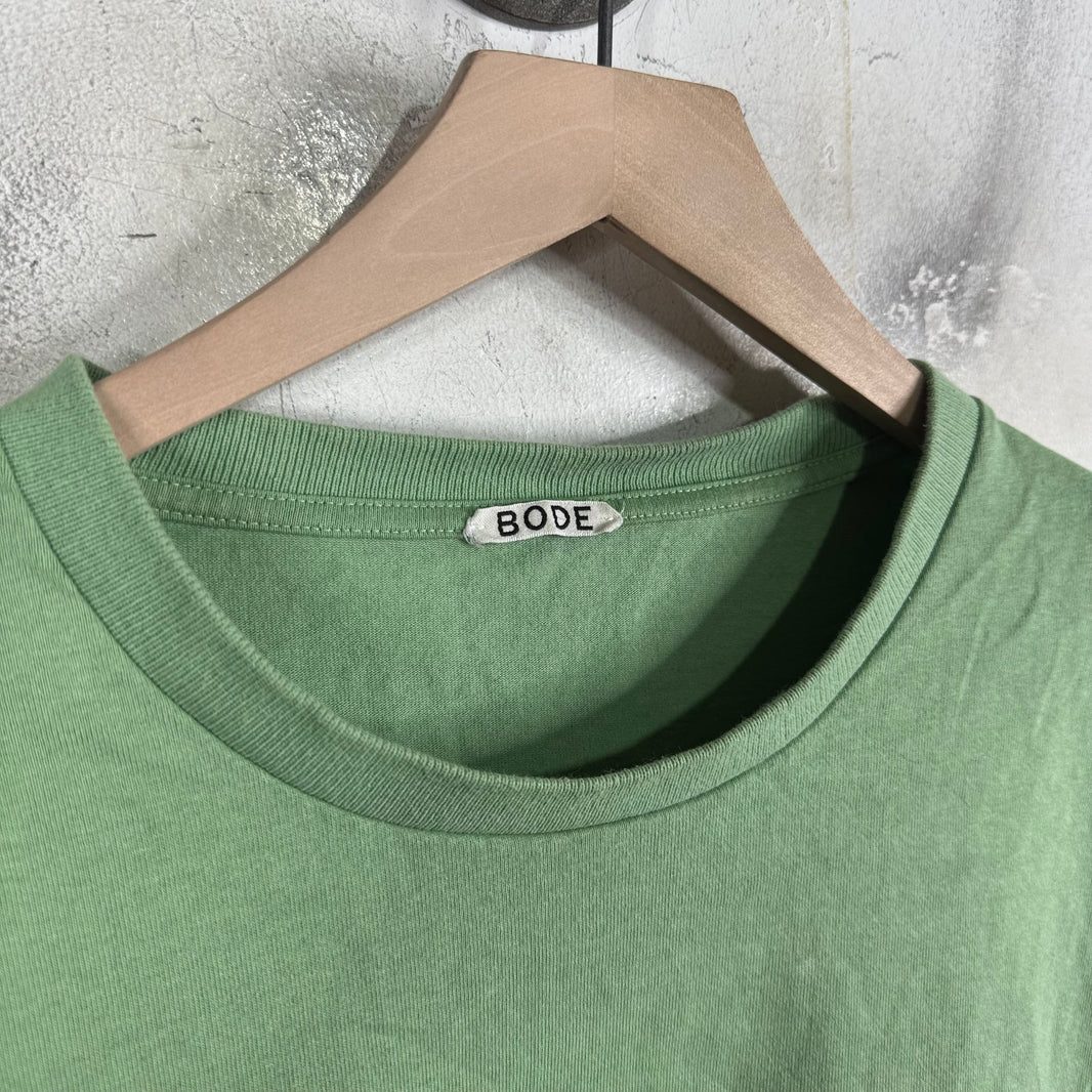 Bode Green East Dennis Flower T-Shirt