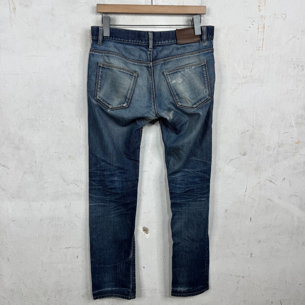 Prada Repaired Tapered Cut Jeans
