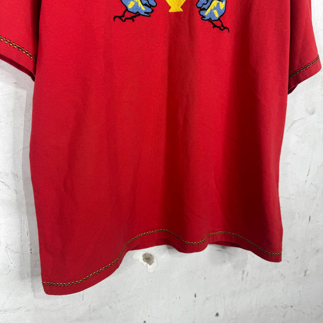 Bode Embroidered Birds T-Shirt