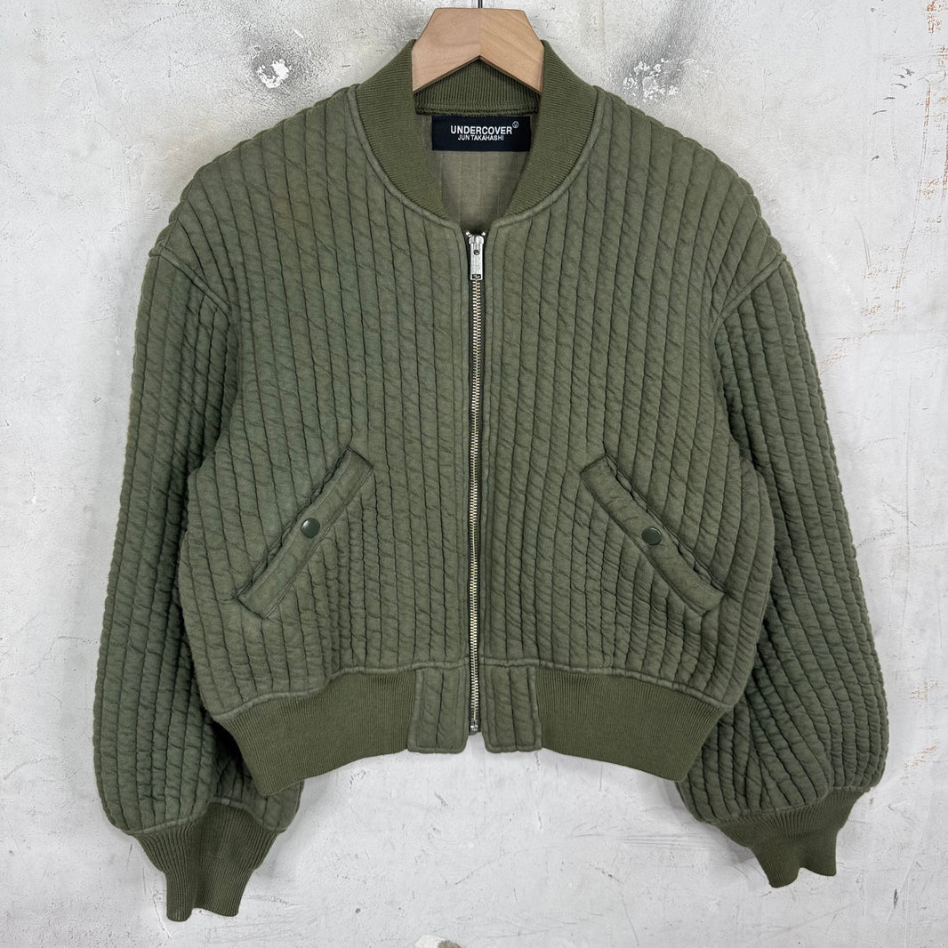 Undercover Green Quilted Bomber