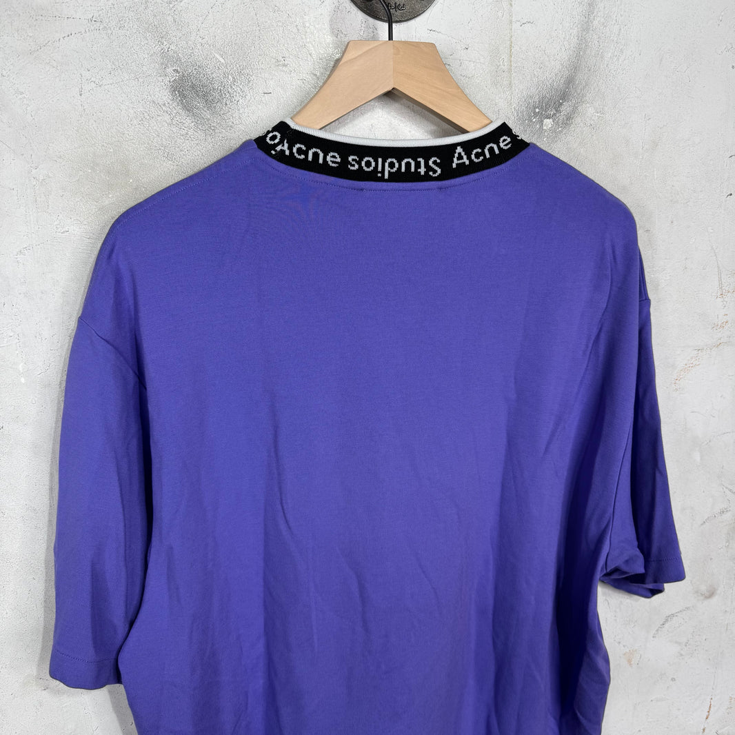 Acne Studios Logo Jacquard T-Shirt Purple