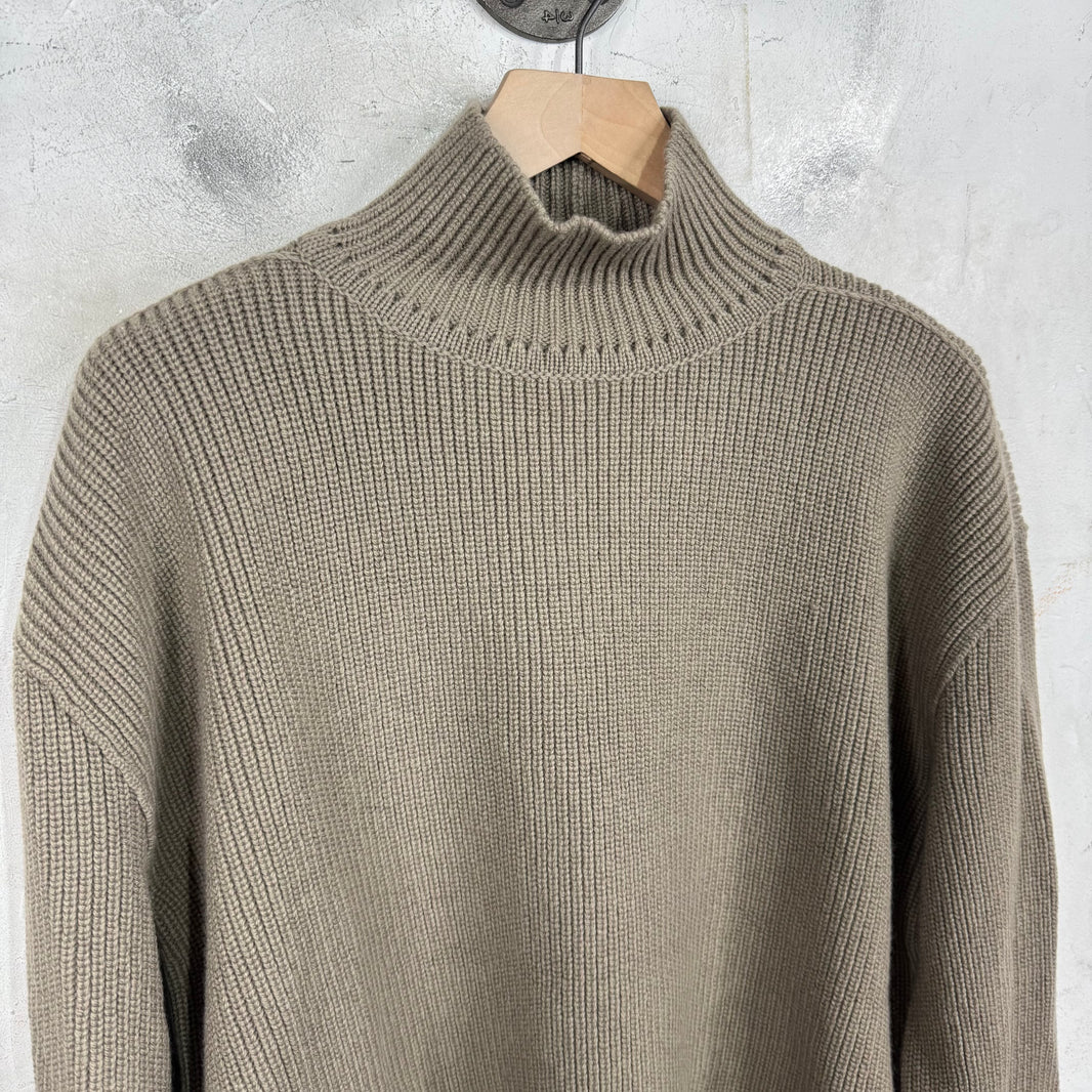 Rick Owens Porterville Mockneck Beige Sweater