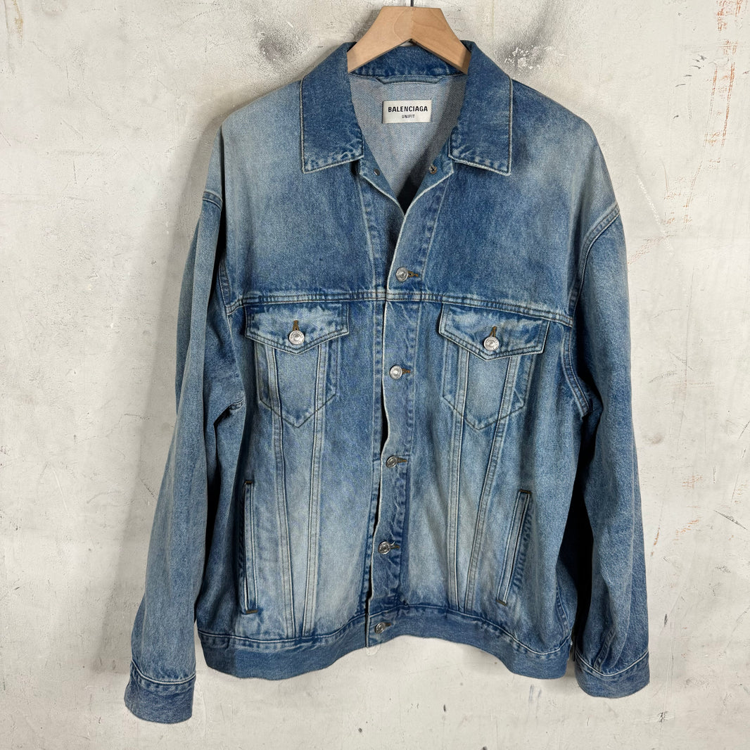 Balenciaga Sprayed Lightwash Denim Jacket
