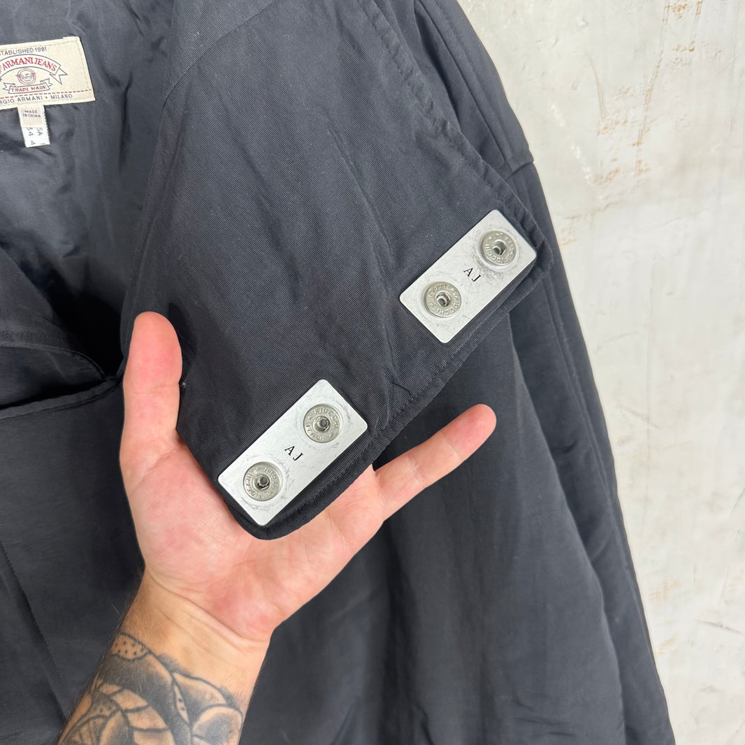 Armani Metal Plate Padded Long Coat