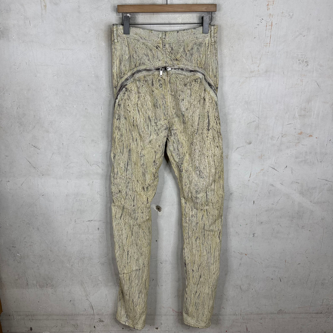 Rick Owens Painted Banana Bolan Jeans