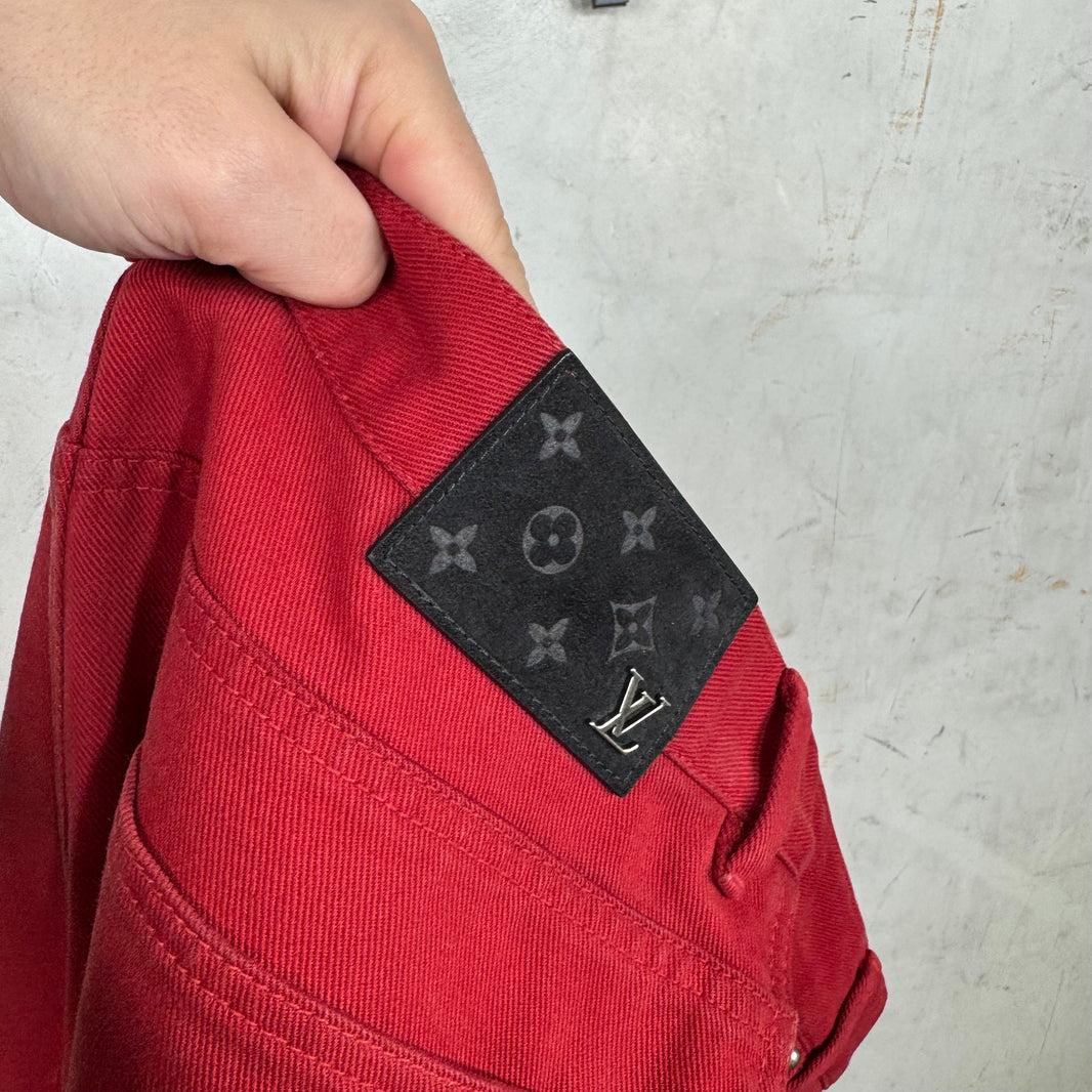 Louis Vuitton Red Gradient Monogram Jeans