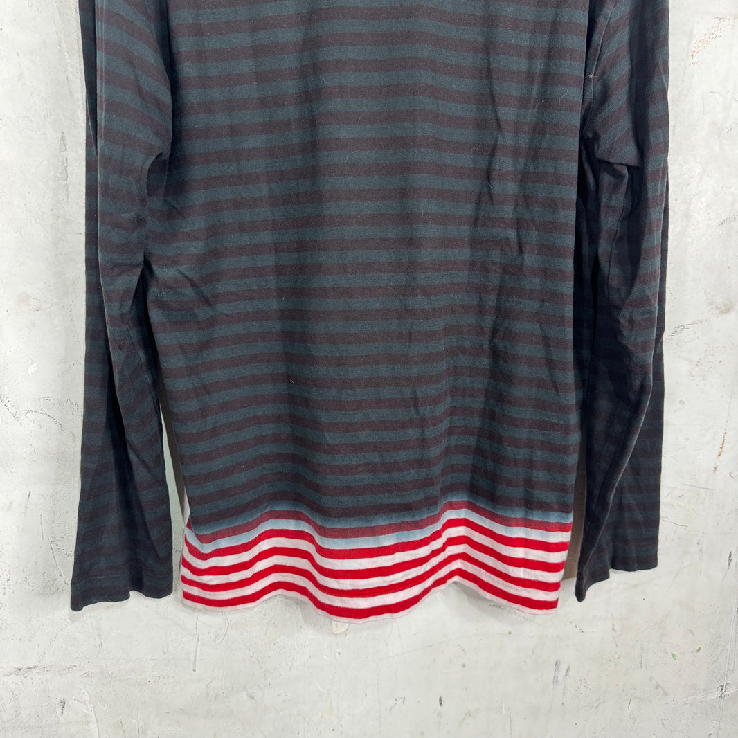CDG Black Striped Gradient L/S T-Shirt