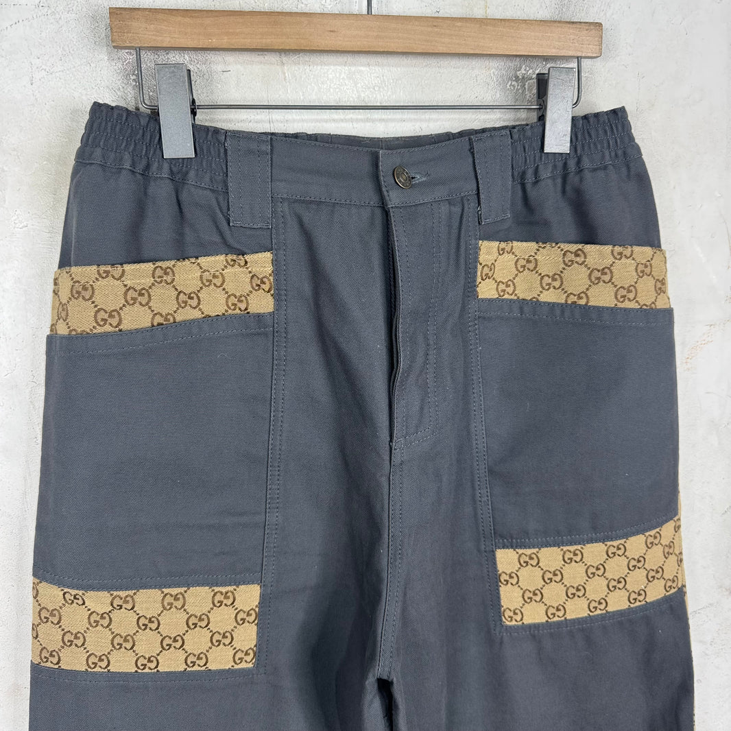 Gucci Reconstructed Canvas Monogram Pants