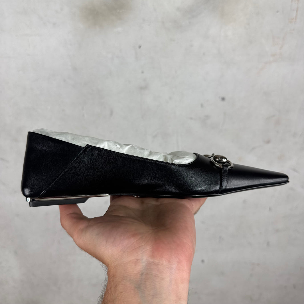 Gucci Black Vittoria Ballet Flats DS