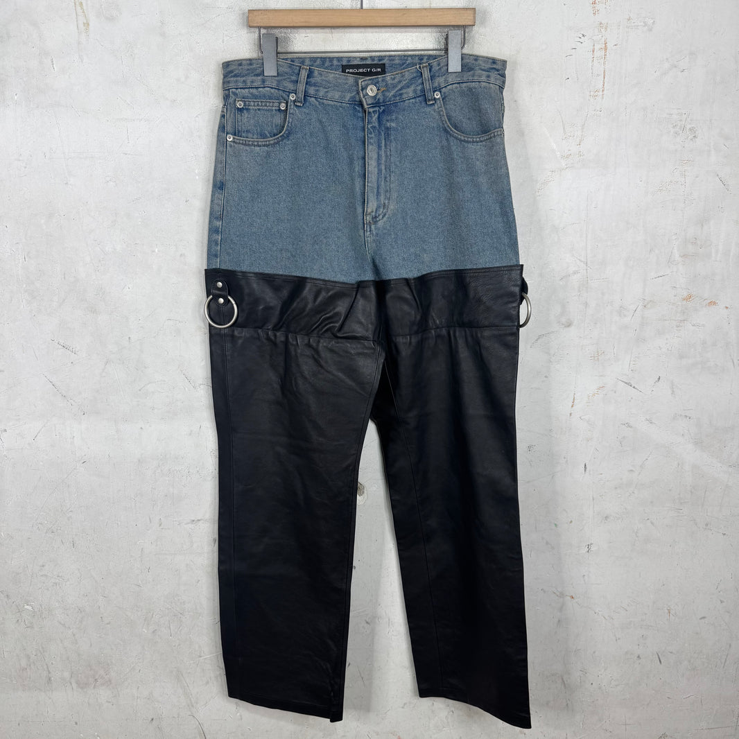 Project GR Leather Wader Jeans