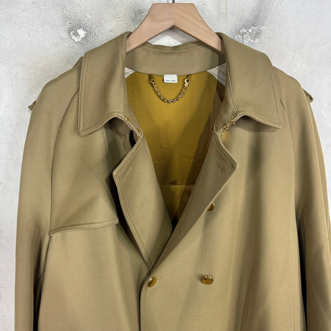 Gucci Heavy Gold Hardware Long Trench Coat