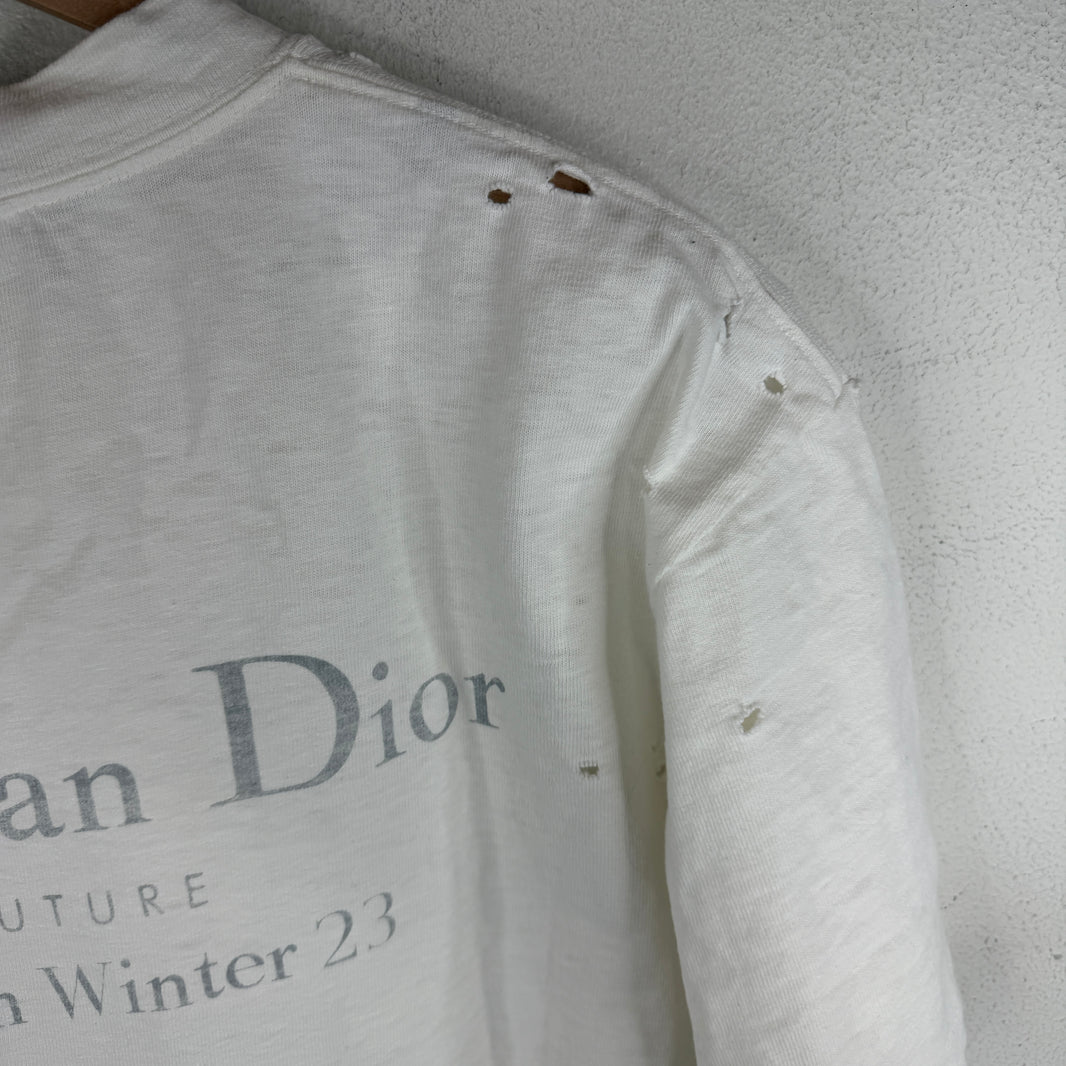 Dior Distressed White T-Shirt