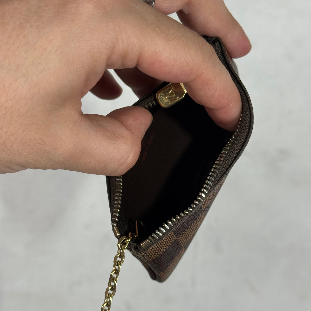 Louis Vuitton Damier Brown Keychain Coin Wallet