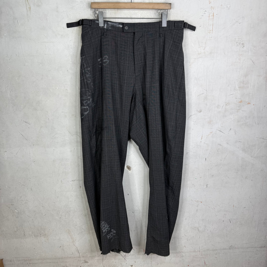 Balenciaga Grafitti Tartan Trousers